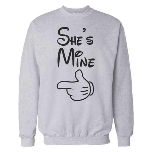 He's Mine She's Mine Couple Love Sweatshirts valentines day gift present