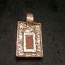 Large  silver pendant with goldstone Image 4