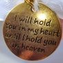 Memorial I Will Hold You in My Heart Until I Hold You in Heaven Angel Wings Hand Crafted Freepost Image 2