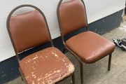 Metal &amp; Leatherette Chairs
