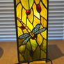 Vintage Tiffany-style Dragonfly square table lamp Image 7