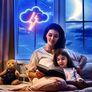 Neon Sign, Acrylic Cloud Lightning Led Neon Light Wall Light Led Wall Decor, Battery or USB Powered Light Up Acrylic Neon Sign for Bedroom, Kids Room, Bar, Party, Christmas Image 5