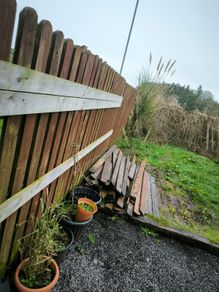 Broken fence wood