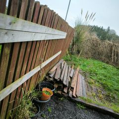 Broken fence wood