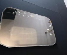 Heavy antique bevelled mirror