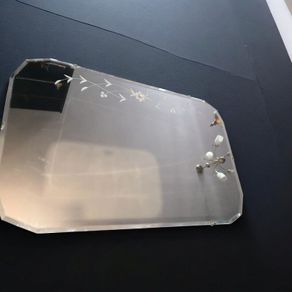 Heavy antique bevelled mirror