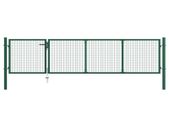 Garden Gate Steel 350x75 cm Green