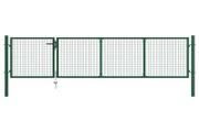 Garden Gate Steel 350x75 cm Green