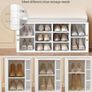 5-in-1 Coat Rack with Bench, Shoe Storage & Mirror  White Image 7