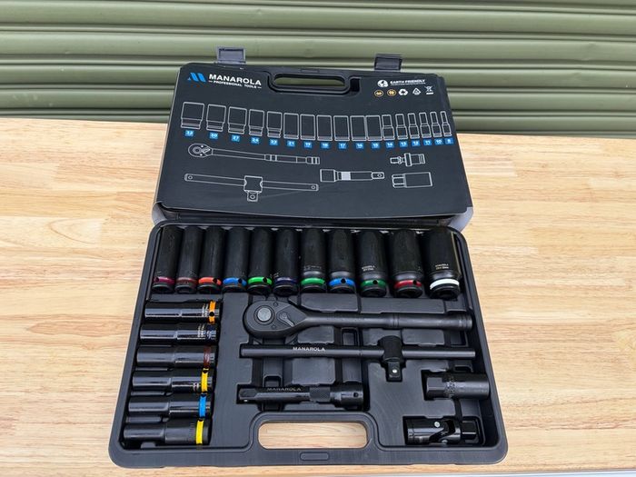Brand New Manarola 23Pc 1/2" Deep Impact Socket Set 1/2" Ratchet
