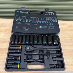 Brand New Manarola 23Pc 1/2" Deep Impact Socket Set 1/2" Ratchet