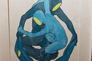 2017 Dave Kloc Human Shapes Limited Edition Art Screen Print Poster
