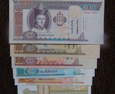 Lot of 6 Uncirculated Banknotes from Mongolia.2010-2017.