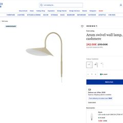 Ferm Living Arum swivel wall lamp - cashmere