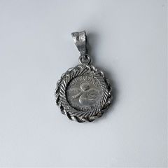 Vintage Solid .999 Silver Guardian Angel Pendant