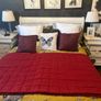 Laura Ashley King size bed comforter in deep red Image 2