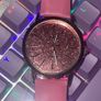 SOKI Rose Gold & Vibrant Pink Glitter Dial Watch Image 6