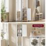 Tall Bathroom Cabinet with Full Length Mirror White 160 cm Image 7