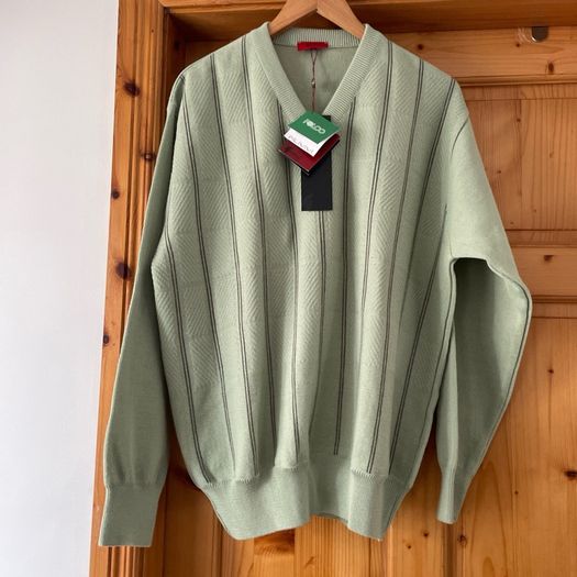 Gabicci men's v neck jumper wool mix size xl new