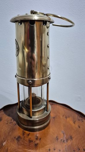 Vintage E. Thomas & Williams Brass Cambrian Miner's Safety Lamp