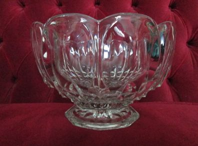 Vintage Raised Glass Fruit Bowl (6"t x 19"across)