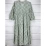 Zara cotton summer dress, green tones Image 4