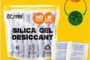 5g x 30 Packs Silica Gel Desiccant Sachets, Reusable Dehumidifiers with Color Indicator, Ideal for Storage, Closets, and Basements