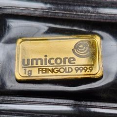 Gold Bar 1 Gram 999.9 Umicore