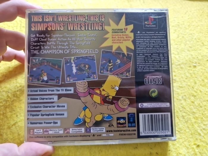 The Simpsons Wrestling PlayStation1 Ps1 PlayStation2 Ps2 games Original