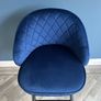 Woodies Clifton Navy Velvet Barstool Image 6