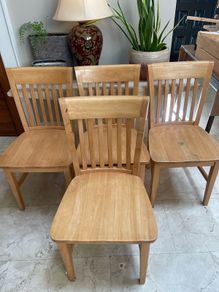 4 x Sturdy Wooden Kitchen Dining Chairs - Can Deliver