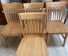 4 x Sturdy Wooden Kitchen Dining Chairs - Can Deliver