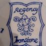 Blue and White Regency Ironstone Vase Image 3
