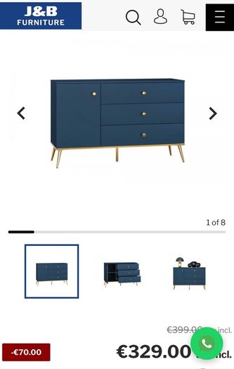 Marine Blue Sideboard