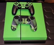Playstation 4 with two controllers