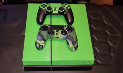 Playstation 4 with two controllers