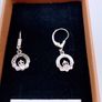 Drop earrings with marcasites Image 2