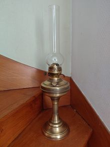 vintage large Duplex Oil lamp works