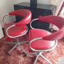 Red Leather Swivel Chair/s Image 4