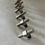 6 designer cabinet knobs, antique brass finish Image 2