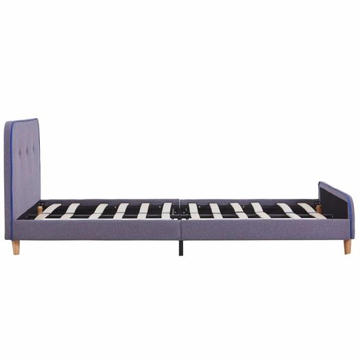 Bed Frame Light Grey Fabric 120x190 cm