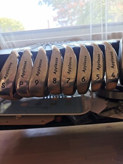 golf clubs and bag