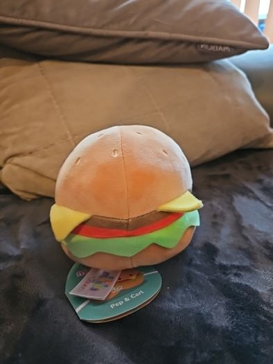 Squishmallow Carl The Cheeseburger  American fast food stuffed Animal toy new