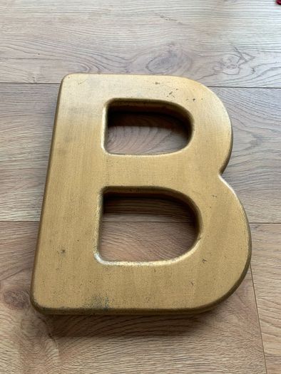 Vintage pub sign, gold painted & hand made