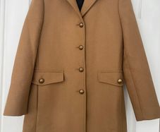 Zara Camel Manteco Wool-blend Coat - Size M -
