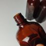 313 - Set of 3 Beautiful Vintage Decorative Collectible Dark Amber Glass Milton Bottles Image 3