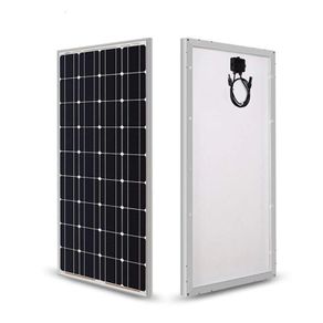 Solar Panel 100w 200w 30MM Thickness Aluminum Frame Glass Solar Panel 100W 36 Cell 12V 18V for Camper Van Mobile Home Outdoor Roof Boat