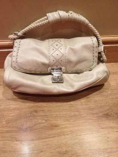 Cream handbag