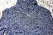 Navy Lace Pencil Dress.Size 8