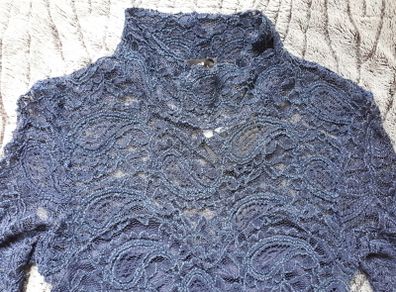 Navy Lace Pencil Dress.Size 8